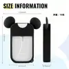 Conjunto Combinado de Higienizador de Mãos de Desenho Animado Transfronteiriço Novo, Capa de Silicone Fofa, Portátil, Compacto, Higienizador de Mãos com Bomba
