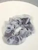 Elástico de Cabelo Scrunchie Listrado com Renda Estilo Coreano para Mulheres, Acessório de Cabelo Suave e Elegante, Elástico de Cabelo Scrunchie Estilo Coreano