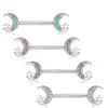 Amazon caliente nuevo mariposa de amor 6 pares anillo de pezón traje de perforación combinación joyería de clavo de pezón de acero inoxidable europeo y americano