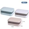 Caja de Jabón con Tapa Abatible Creativa Drenaje Libre Sin Taladro Hogar Baño Caja de Jabón para Baño Caja de Jabón para Lavandería Soporte para Jabón