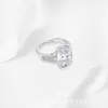 Anel de Zircônia inspired em Ovo de Pombo de Celebridade para Mulheres, Anel de Moda Hot-Selling Transfronteiriço, Em Estoque do Fabricante