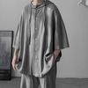Abrigo Xia te talla grande Estilo Lazy Japonés Retro Camisa de Manga Corta Verano Delgada 300 Jin Destripador Camisa Guapa para Hombre y Mujer