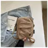 Bolso Cruzado Casual de Color Sólido Nuevo Bolso de Hombro de Moda para Mujer Bolso de Tela Versátil Repelente al Agua Ligero Bolso para Teléfono de Compras