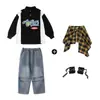 Roupas Modernas Infantis para Street Dance, Roupas de Jazz para Meninas, Conjuntos Infantis Estilo Hip-Hop, Roupas de Performance Hiphop para Meninos, Descolados e Bonitos