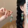 Brincos Boêmios de Prata com Pingente de Gota e Franja Estilo Étnico Retro Brincos de Nicho Artesanato Pesado Brincos de Moda de Alta Qualidade