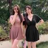 Maiô plus size transfronteiriço AliExpress para mulheres, vestido de uma peça, para menina gordinha, cobre a barriga, modelador, boxer, maiô para seios grandes