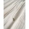 Pantalones Casuales de Verano de Pierna Ancha Estrecha con Pliegues Finos, Nuevo Estilo, Caída, Cintura Alta, Holgados, Adelgazantes, Algodón Lino, Pantalones Largos con Cordón