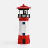 Faro Giratorio de Resina Solar para Exterior, Luz Decorativa de Paisaje para Patio, Faro de Advertencia, Adornos para Jardín y Césped