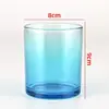 Taza de Vela de Aromaterapia de Fábrica Contenedor de Vela de Vidrio de Color Adornos Decorativos Románticos para Interiores Taza de Portavelas Casera para Bricolaje