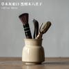 Tetera vintage hecha a mano para sentarse, pasto, madera, esmalte gris, tamaño pequeño, cerámica para el hogar, juego de té japonés kung fu, tetera individual
