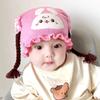 Chapéu de Bebê Outono e Inverno Chapéu Pulôver Bonito Chapéu de Lã para Bebê com Maria-Chiquinha Moda Chapéu de Peruca de Princesa Recém-Nascida