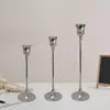 Portavelas de Latón Accesorios de Boda Portavelas Base Modelo de Habitación de Hotel Decoración para el Hogar Adornos Portavelas de Metal