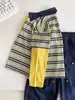Valle del Viento 2026 Otoño Nuevo Estilo Coreano Bloque de Color Niños Dos Piezas Falsas Camisa POLO Primavera/Otoño Niños Cuello Solapa Top
