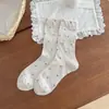 Calcetines Florales Suaves de Nuevo Estilo Primavera y Verano para Mujer, Calcetines de Media Pantorrilla, Calcetines Holgados Versátiles Estilo Ins, Calcetines Largos de Algodón Estilo Japonés