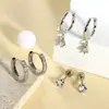 Joias para Piercing de Aço Inoxidável Europeu e Americano Pregos de Osso da Orelha Nicho Simples Parafuso de Aço Titânio Pregos Cocleares Brincos Femininos Fábrica de Brincos