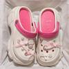 Nuevo Estilo Zapatos Cueva de Suela Gruesa para Mujer Verano para Exterior Aumenta la Altura Antideslizantes Cómodos Sensación Dung Baotou Sandalias y Pantuflas de Playa para Verano
