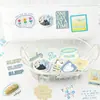 30 Peças de Adesivos de Água com Bolhas Amarelas Estilo Coreano Estilo Ins para Caderno DIY Malas Atacado à Prova d'Água
