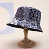 Chapéu de pescador europeu e americano transfronteiriço, novo chapéu de bacia com estampa de cores combinando, dupla face, quatro estações, protetor solar, chapéu casual infantil moderno