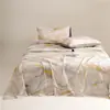 Lençol de Cama Espesso Classe A 100% Algodão Escovado de Inverno, Estilo Nórdico Lençol de Cama de Solteiro e Casal, 100% Algodão Puro, Espessado, Delicado e Amigo da Pele