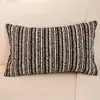 Fronha de almofada de sofá minimalista em preto e branco estilo vintage, capa de almofada decorativa estilo luxo leve moderno para sala de estar, quarto e bay window