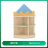 Estantería de Madera Maciza para Niños de Preescolar Gabinete de Almacenamiento Diseño de Área de Lectura para Biblioteca Infantil Estantería con Forma de Castillo Sofá
