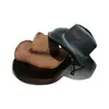 Sombrero de Pescador Panama Verano 2025 Sombrero de Sol para Playa Curvado Sombrero de Vaquero Occidental Costero Sombrero de Jazz Color Degradado Hombres