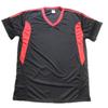 Uniforme de Rugby Personalizado de Fábrica Absorción de Humedad Malla Orificio Tela Empalmada Parche Bordado Manga Corta Cuello en V Jersey Deportivo