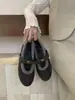 Zapatos Planos de Terciopelo Francés de Lana, Zapatos de Piel para Mujer, Zapatos Cálidos de Algodón Mary Jane de Boca Baja para Otoño e Invierno