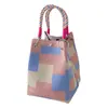 Bolsa de Mão Tricotada Estilo Novo Japonês e Coreano Portátil Trabalho Passeio Grande Capacidade Tote Pequena Bolsa Quadrada