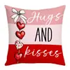 Nuevo Cojín de Sofá de Lino Estampado para el Día de San Valentín de Amazon Transfronterizo Temu Funda de Almohada para el Hogar
