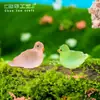 Paisaje de musgo en miniatura transfronterizo creativo pájaro paloma pequeño luminoso accesorios decorativos DIY mini adornos pequeños
