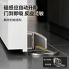Manija de Puerta Silenciosa Sólida Invisible con Instalación sin Taladro, Tope de Puerta Magnético de Aleación de Zinc, Fijador Anti-Colisión Trasero de Puerta Magnético Fuerte
