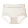 Ropa interior femenina sin costuras de seda de hielo 2026, estilo fino de verano, entrepierna de ácido poliláctico antibacteriano 10A, diseño de entrepierna extendida