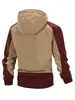 Chaqueta Abrigo con Capucha Patchwork Versátil de Moda Casual Deportiva al Aire Libre para Hombre Comercio Exterior