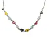 Collar de Corazón Colorido de Doble Cara Desplegable para Mujer, Sencillo y Único, de Alta Gama, Elegante, Versátil, Exquisito, a la Moda