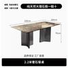 Mesa de Comedor de Lujo de Piedra Natural Italiana de Alta Gama, Lujo Ligero para el Hogar, Mesa y Sillas de Comedor, Mesa de Comedor Rectangular de Mármol de Piedra de Lujo Moderno