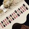 Tinta en Polvo StarfallUñas Portátiles Cuadradas Cortas RedondasUñas Dulces Frescas Picantes para ChicasSuper Brillantes Otoño/InviernoIluminadoras de PielCuentas de VidrioOjo de GatoManicura