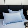 Color Sólido Cómodo y Amigable con la Piel Algodón de Aloe Vera Algodón Lavado - La Funda de Almohada es Suave y Transpirable
