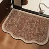 Alfombrilla de Baño de Tierra de Diatomeas Detallada con Etiqueta Temu, Alfombrilla Absorbente de Agua para Entrada de Baño, Alfombrilla Antideslizante para Inodoro y Baño