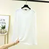 Camisa Casual Delgada de Protección Solar de Verano 2026 Holgada Versátil Capa Base Camisa de Aire Acondicionado Cuello Redondo Algodón Copo de Nieve Manga Larga Camisa de Capa Base