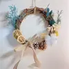 Kit de Manualidades Navideñas Estilo Rústico Americano, incluye materiales para hacer coronas, adecuado para jardines de infancia, floristerías y decoraciones de puertas interiores