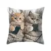 Capas de Almofada de Animais Fofos Novas Transfronteiriças para Usar com Celulares, Decorações de Festa de Gatos, Capas de Almofada de Sofá para Sala de Estar Atacado