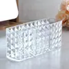 Caja de almacenamiento cosmético de tres compartimentos para uso doméstico, organizador de escritorio para lápiz labial, sombras de ojos, productos para el cuidado de la piel y artículos varios en el tocador