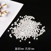 3-30mm contas peroladas de imitação com furo para realce contas soltas para grampo de cabelo DIY feito à mão acessórios para pulseira colar decoração