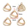 Accesorios de joyería de aleación con colgante de marco geométrico incrustado de diamantes para pulsera DIY, colgante de bolso, accesorio decorativo W852