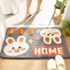 Alfombra de Piso Imitación Cachemir de Dibujos Animados Transfronteriza, Alfombrilla Absorbente Antideslizante para Baño, Alfombra Resistente al Desgaste Absorbente para Entrada de Sala de Estar
