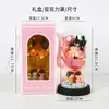 Flores Conservadas, Flores Secas, Mini Ramo, Caja de Regalo con Flores de Jabón de Rosa, Adorno de Cúpula de Cristal, Regalo de Cumpleaños para Novia