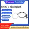 Abraçadeira de Montagem Rápida Sanitária Conjunto de Gaxetas de Silicone Aço Inoxidável 304 Mandril de União Aro de Fixação Fundição de Precisão Braçadeira de Encaixe para Tubo