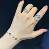 Pulseira de Prata Ouro Rosa Três Meteoros Design de Personalidade Moda para Enviar aos Amigos Joia Pulseira Presente