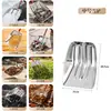 Pala de Nieve de Acero Inoxidable Azada Agrícola Engrosada Duradera Empujador de Granos para Exteriores Pala Grande para Barrer Nieve Arroz Maíz
